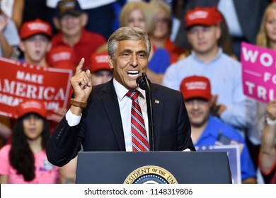 WILKES-BARRE, PA - AUGUST 2, 2018: Congressman Lou Barletta A Candidate For Senate In Pennsylvania Speaks At A Trump Campaign Rally.