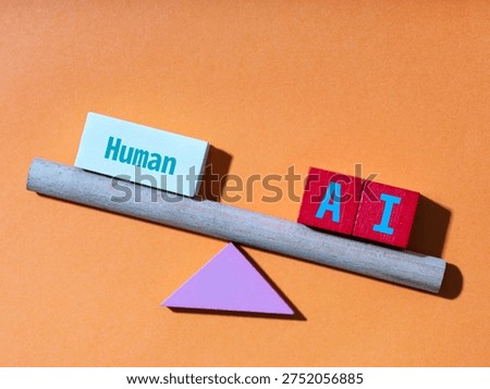 Will AI replace humans?AI and Human concept.