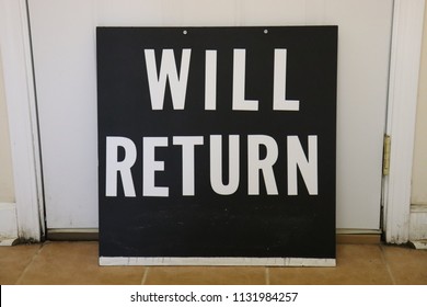 Will Return Sign