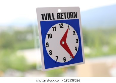 Will Return Sign With Nature Background