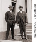 Will Rogers, a popular actor and journalist, was often in Washington, D.C. and welcomed by notables. Rogers poses with Speaker of the House, Nicholas Longworth. 1925.