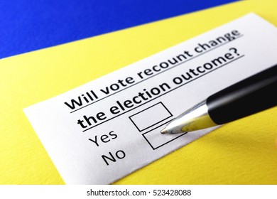 Will Vote Recount Change Outcome Stock Photo 523428088 | Shutterstock