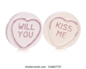 Will you kiss me love hearts studio cutout