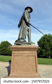 William Prescott Statue At The Bunker Hill Monument, Boston, MA