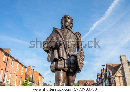 William Shakespeare statue in Stratford upon Avon. England