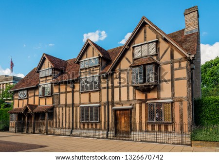 William Shakespeare's Birthplace at Henley street, in Stratford upon Avon, Warwickshire, England. It is one of the most interesting places to visit in UK.