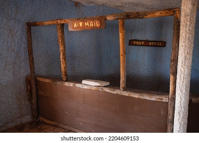 Williams, Arizona - September 1, 2020:  The Post Office In Bedrock City, Arizona.