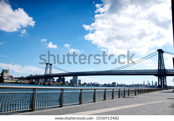 Williamsburg Bridge East River Park New Stock Photo Edit Now