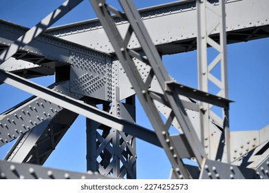 Williamsburg bridge - structure a steel bridge close up, New York City - Powered by Shutterstock