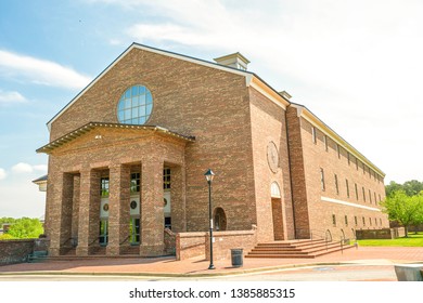 Williamsburg, Virginia, USA - April 21 2019 - Tbe James County City Courthouse And County Goverment Offices.