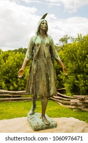 Williamsburg,Virginia - 6/21/2009: Statue Of Sacagawea. Sacajawea Was A Lemhi Shoshone Woman Who Is Known For Her Help To The Lewis And Clark Expedition In Achieving Their Chartered Mission Objectives