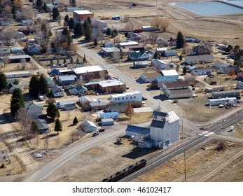 Willow Creek Montana Aerial.  Small Town Rural America.