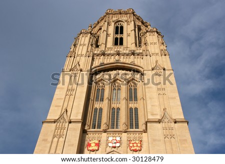 Wills Memorial Building - landmark of the University of Bristol, UK