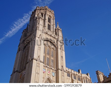 The Wills Memorial Building on Park Street, Bristol which is a part of the university