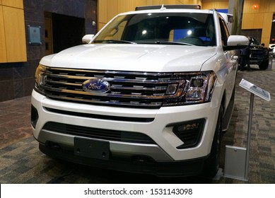 Wilmington, Delaware, U.S.A - October 6, 2019 - The 2020 Ford Expedition In White Color