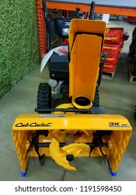 Wilmington, Delaware, U.S.A - September 29, 2018 - Cub Cadet Snow Blower For Sale At Lowe's