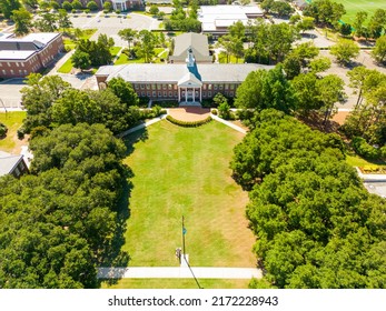 Wilmington, NC, USA - June 23, 2022: Aerial Drone Photo University Of North Carolina At Wilmington