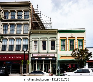 Wilmington, NC / USA - Sept 13-16 2019 An Historical Port City On The U.S. Southern Atlantic Coast. Old Buildings Refurbished, Repurposed. Downtown Along Cape Fear River Is Vibrant And Active. 