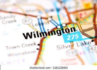 Wilmington. North Carolina. USA on a map