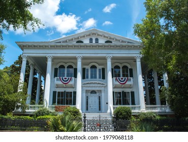 Wilmington, North Carolina-USA-02-17-2018: Bellamy Mansion Museum, Antebellum American home with 22 rooms, 10K sq. feet, and separate brick building slave quarters. Open for history tours.