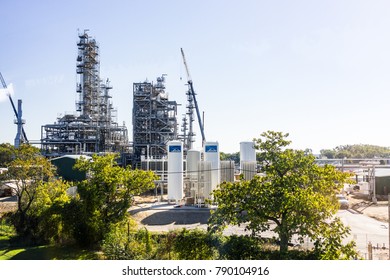 Wilmington, USA - October 27, 2017: Industrial Factory In Delaware With Linde North America Gas Supplier