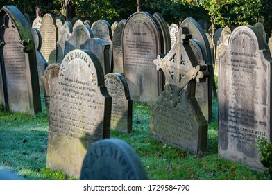 Wilmslow, Cheshire, UK - November 2008: Old Graveyard