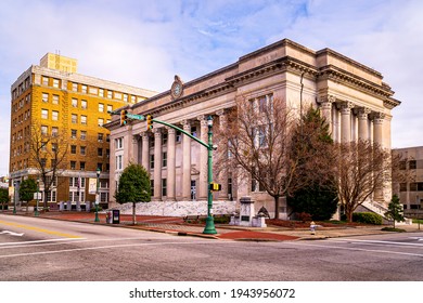 Wilson, North Carolina USA-03 21 2021: The Wilson County Courthouse Is In Downtown Wilson.