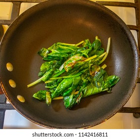 Wilted Spinach On A Pan