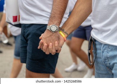 Wilton Manors, Florida/USA - June 15, 2019: Stonewall Pride Parade. As One Of Wilton Manors Largest Lesbian, Gay, Bi-sexual, And Transgender (LGBT) Organizations. Is The Oldest Pride Celebration.