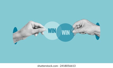 Win win solution. Negotiation or conflict resolution concept.