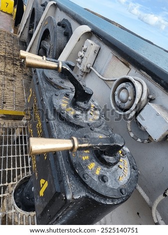 winch controller on a self unloading bulk carrier