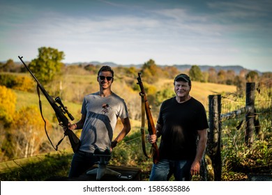 Winchester Kentucky 10/15/2019 Father And Son At Gun Range In Kentucky 