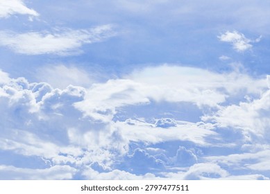 The wind blows the clouds slowly moving slowly.