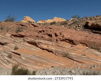 Wind driven rocks in valley of fire
