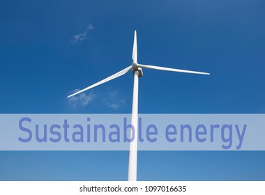 Wind energy concept. Renewal and ecological energies.