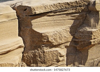 Wind Erosion On A Beach Sand Bank