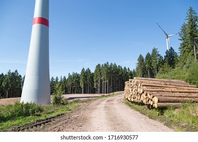 Wind Farm In The Forest