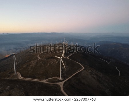 Wind farm in Geres Portugal