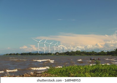 Wind Farm At Lake Nicaragua