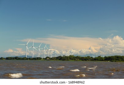 Wind Farm At Lake Nicaragua