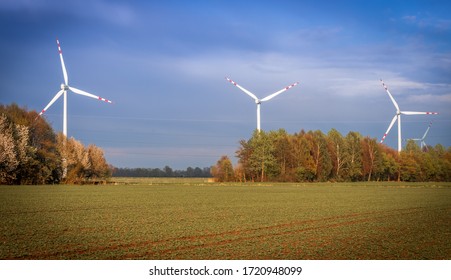 wind farm near mokry dwor  - Shutterstock ID 1720948099