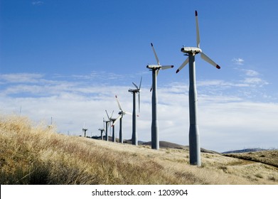 Wind farm near Tehachapi, California - Shutterstock ID 1203904
