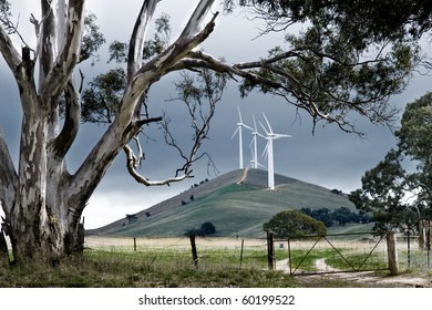 Wind farm in rural Australia