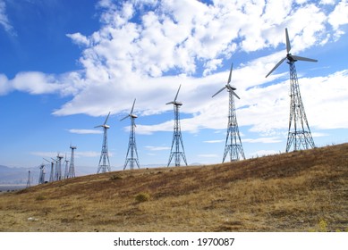 Wind Generators In The Tehachapi Mountains, California