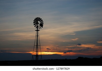 A Wind Mill In Big Bend National Park, Texas