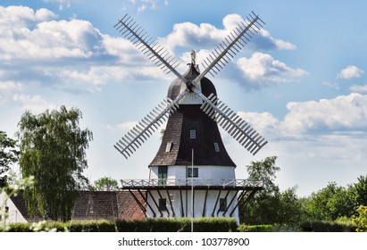 Wind Mill In Egeskov, Fyn, Funen, Denmark