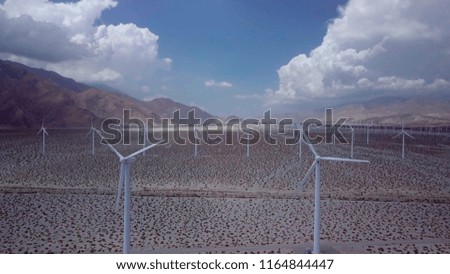 Wind Mill farm alternative energy near Palm Springs, California. 