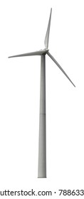 Wind Mill Isolated Against A White Background