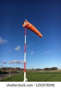 Wind Sock For The Helipad At Scarborough Hospital On A Winters Day