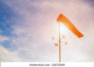 wind sock in the sky ,pastel colors style.